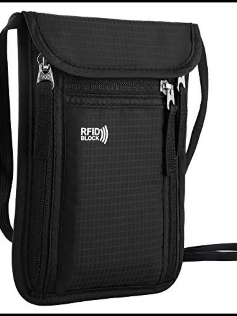 RFID Blocking Travel Neck Wallet Passport Holder Organizer Pouch